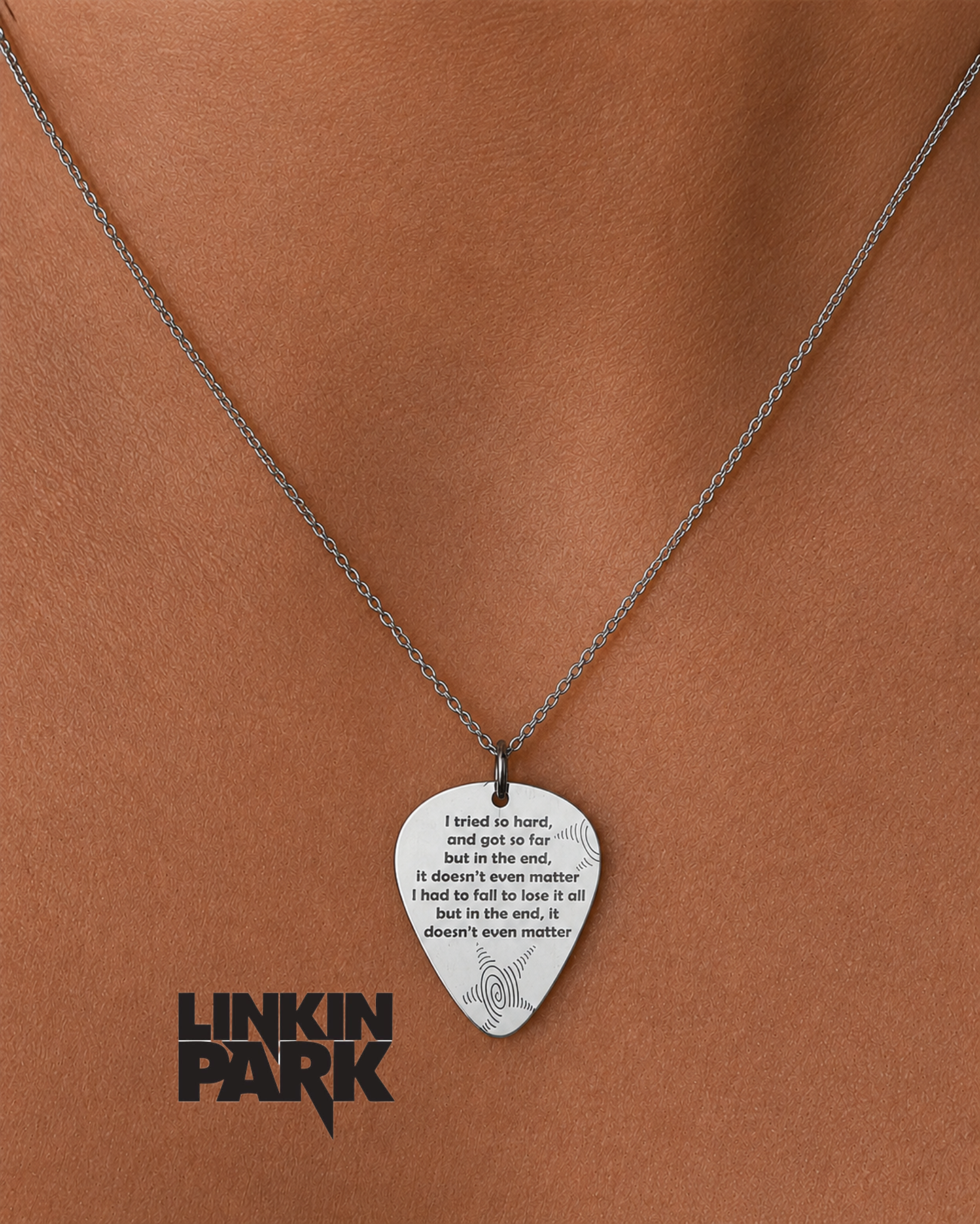 گردنبند پیک گیتار استیل linkin Park